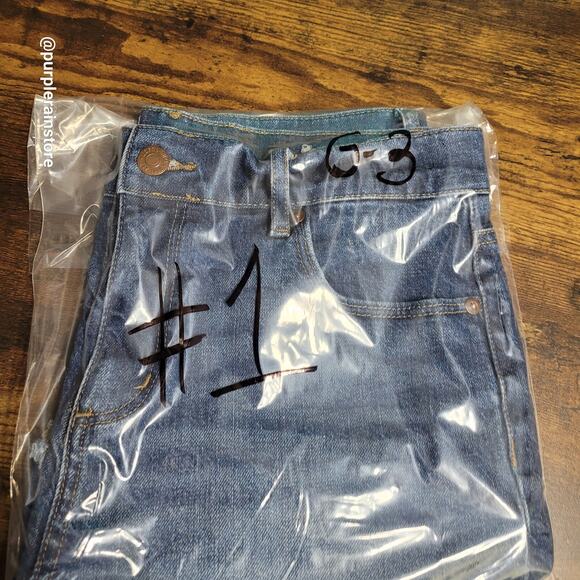 Loft Jeans Cut Off Shorts Size 4 High Rise Medium Dark Wash Stretch Denim - Picture 12 of 12